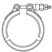 JV 7A 3CV band clamp with 3 segments