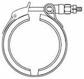 JV 7I 2CV Band Clamp Quick opening type with 2 segments